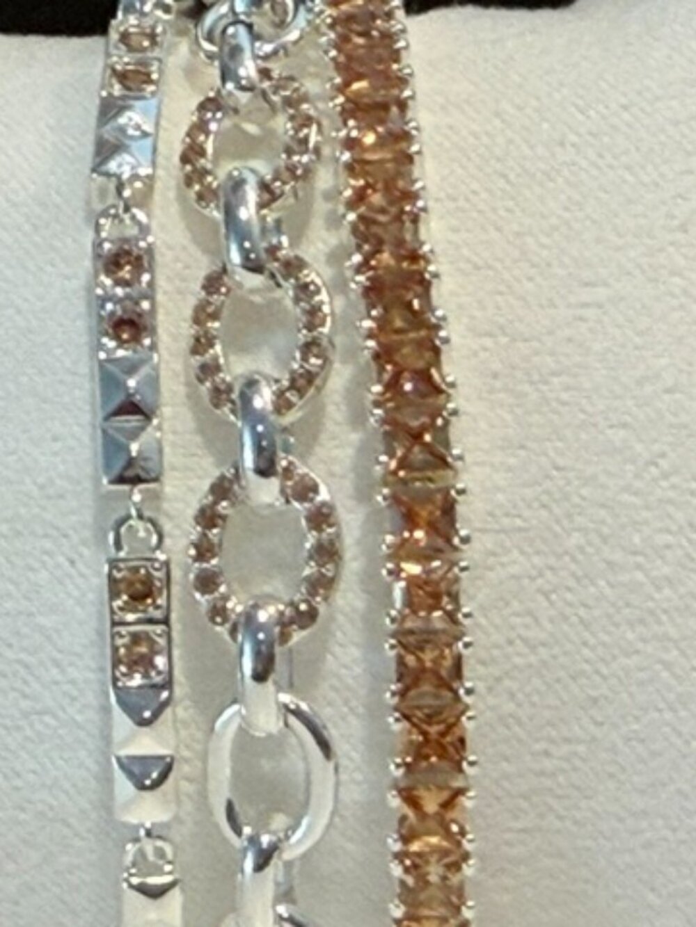 Bomb Party Luxe Layers Bracelet "Wake Up and Rock It" Smokey Topaz Silver RBP805